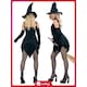 image 7 of Short Black Witch Dress Fancy Dress Costume Ladies Extra Small - UK 4-6 | Black | 4