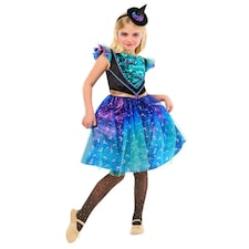 Bristol Novelty Girls Cosmic Witch Costume - Blue - 5-6 Years 5