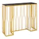 image 1 of Interiors by Premier Contemporary Hexagonal Console Table, Versatile And Robust Hallway Table, Sturdy Modern Console Table Gold
