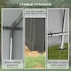 image 4 of Outsunny 3 x 3(m) Portable Shed, Waterproof and Heavy Duty Dark Grey