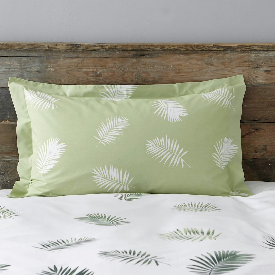 image 1 of Charlotte Thomas Fern Green Oxford Pillowcase  - 50 x 75cm