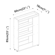 Slim Wooden Kitchen Storage Trolley