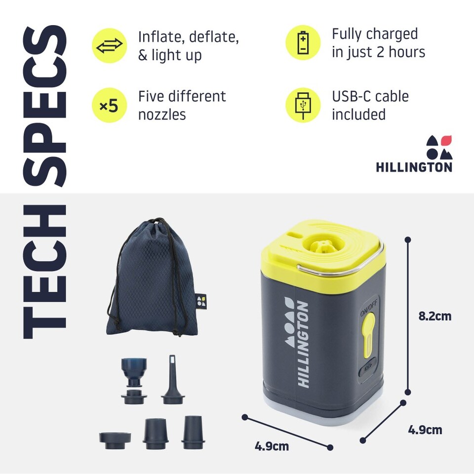 image 1 of 3 in 1 Portable USB Air Pump