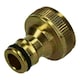 image 2 of 3/4" Brass Hose Connector Screw Tap Fitting Garden Water Pipe Quick Adaptor