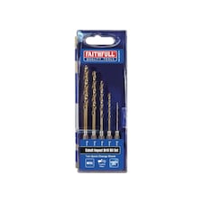 Faithfull Hsse M35 Cobalt Quick-change Impact Drill Bit Set, 5 Piece - Multi Colour - One Size
