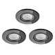 image 1 of BHS 3 x Ruva LED Fire Rated IP65 Recessed Spotlight | Black | Black Chrome | 1