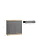 image 9 of Pontypool 2 Door 1 Drawer Small Sideboard in Wolfram Grey and Mauvella Oak