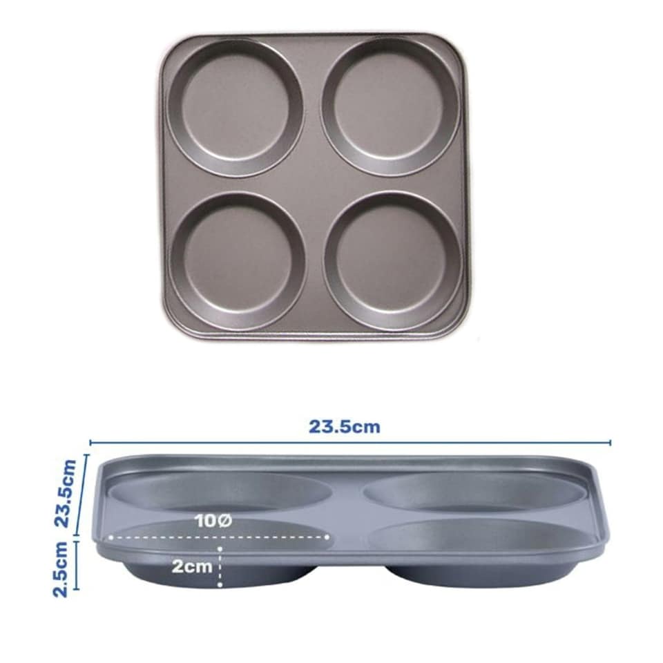 image 1 of 1 x Giant Easy to Use Non-Stick 4 Cup Yorkshire Pudding Oven Baking Tray