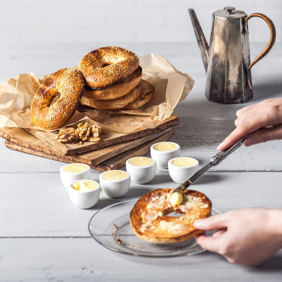 image 1 of Wm Bartleet & Sons Porcelain Mini Butter Pat/Pinch Bowl, Set of 6 White
