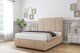 image 3 of Sloomy Lisbon Pebble Plush Divan Bed Base 2 Drawers Left Side With 26 Inch Strutted Headboard & 12 Inch Matching Footboard | Brown | Pebble | Small Single | 1