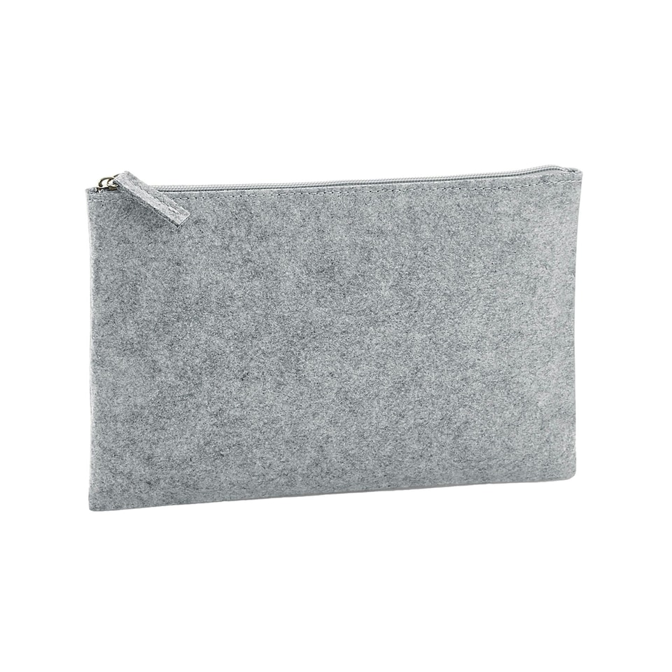image 1 of Bagbase Felt Accessory Bag - Grey Melange - One Size Grey