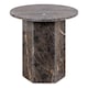 image 2 of Naxos Round Side Table In Marron Marble