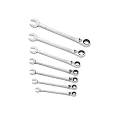Expert Ratchet Combination Spanner Set, 7 Piece - Multi Colour - One Size