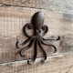 image 3 of Cast Iron Octopus Shaped Wall Hook Rack with 2 Hooks