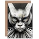 image 1 of Angry Cat Mask Horror Halloween Card