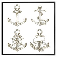Drawn anchors (Picture Frame) Black | XL