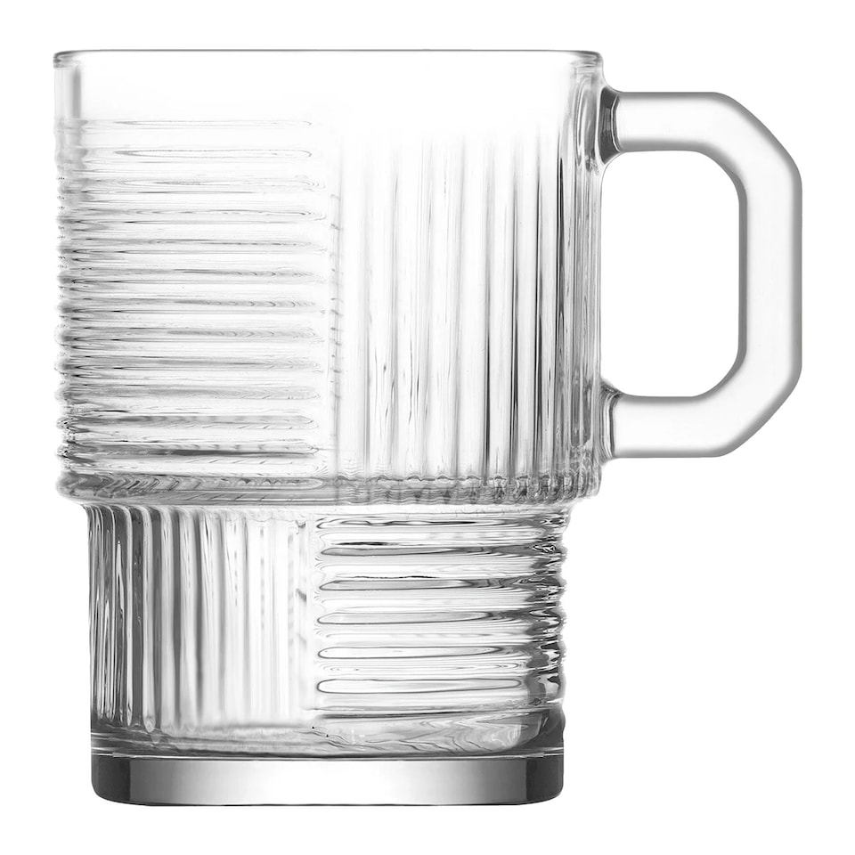 image 1 of LAV Helen Stacking Glass Coffee Cups - 270ml - Pack of 6