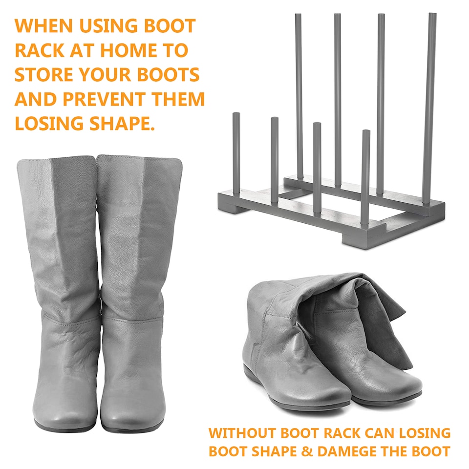 image 1 of 4 Pair Wellington Boot Rack Walking Storage Wellies Shoes Stand Indoor & Outdoor