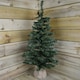 image 8 of 3ft (90cm) Mini Plain Green PVC Christmas Tree in a Jute Bag