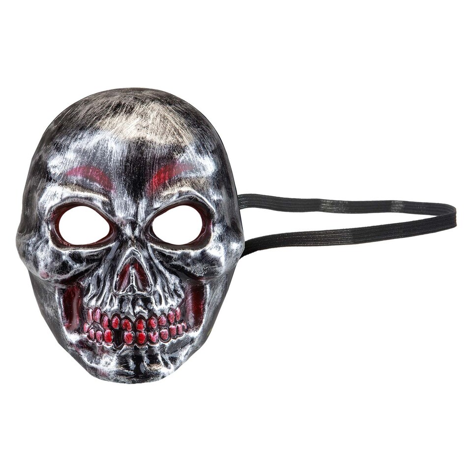 image 1 of vfm-estore Silver Skull Mask for Halloween Parties, Trick-or-Treat Costume Accessory