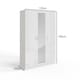 image 10 of FWStyle Chilton 3 Door Wardrobe With Mirror - White Gloss Front White