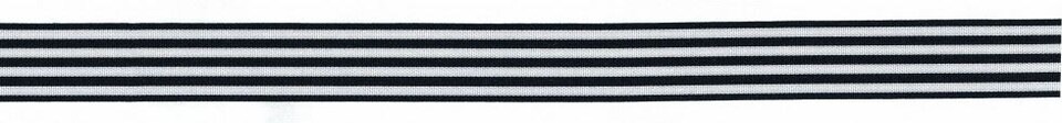 Berisfords 142 Black 16mm Stripes Ribbon (Value Roll) for Dressmaking - per 25 metre roll