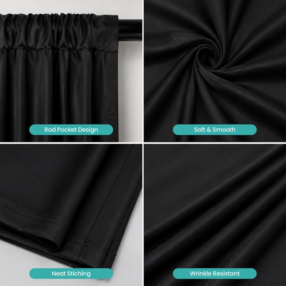 image 1 of Blackout Polyester Photography Backdrop for Studio Photo Shoot - 3x3m