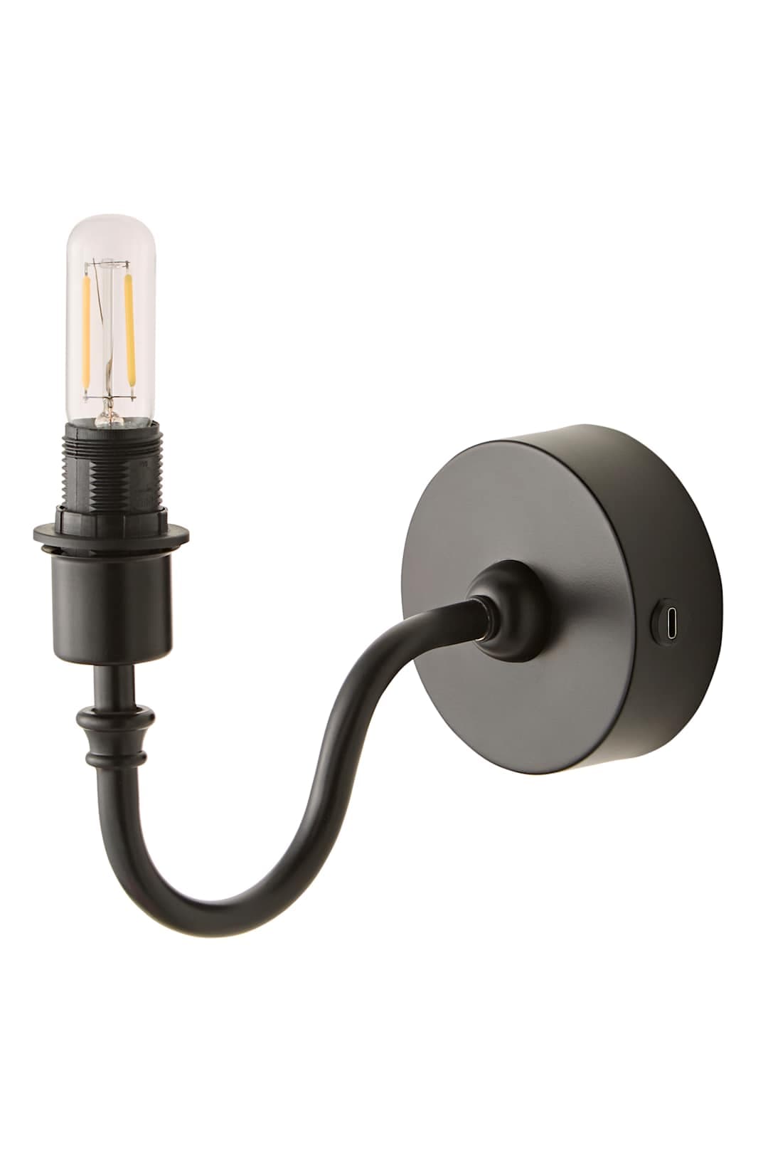 ValueLights Lowe Metal Portable Rechargeable Wall Light Base Only in Black