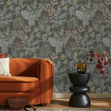 Superfresco Easy Richmond Noir Trees Wallpaper Black | Black
