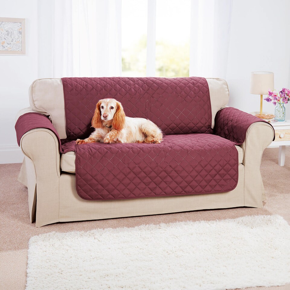 image 1 of Coopers Of Stortford 2 Seater Sofa Cover Quilted Washable Furniture Protector