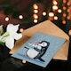 image 4 of Cute Kids Cake Party Hat Girl Boy Penguin Daughter Son Birthday Card