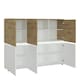 image 2 of Luci 6 Door Cabinet (including LED lighting) in White and Oak