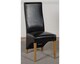image 7 of Oslo 150 x 90 cm Medium Oak Dining Table and 4 Lola Leather Chairs | Black | Black