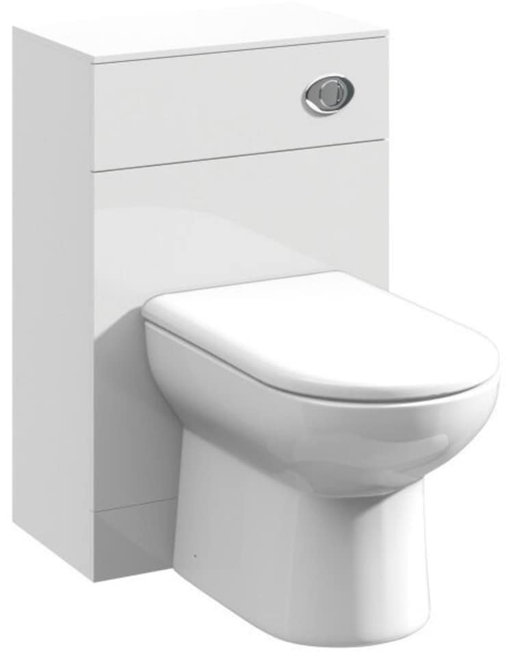 image 1 of Slimline WC Unit Gloss White 600mm | White | Gloss White | 300 x 600 x 766mm | 1