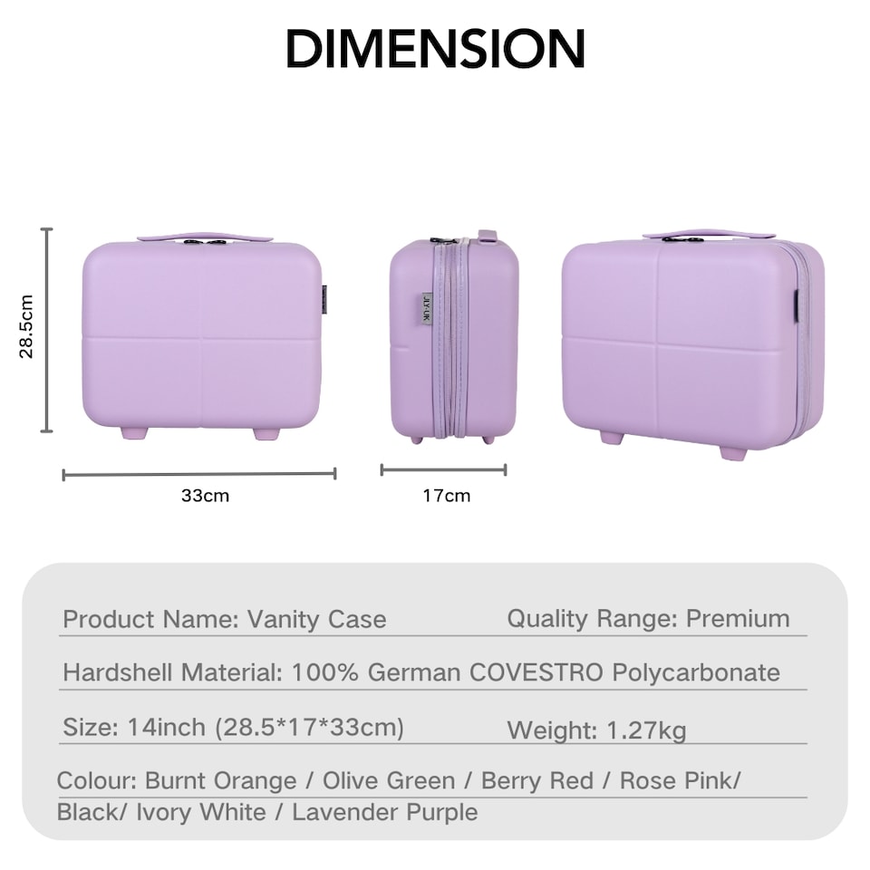image 1 of 4 Pieces Premium Suitcase Set | Vanity + Cabin + Expandable Check-In