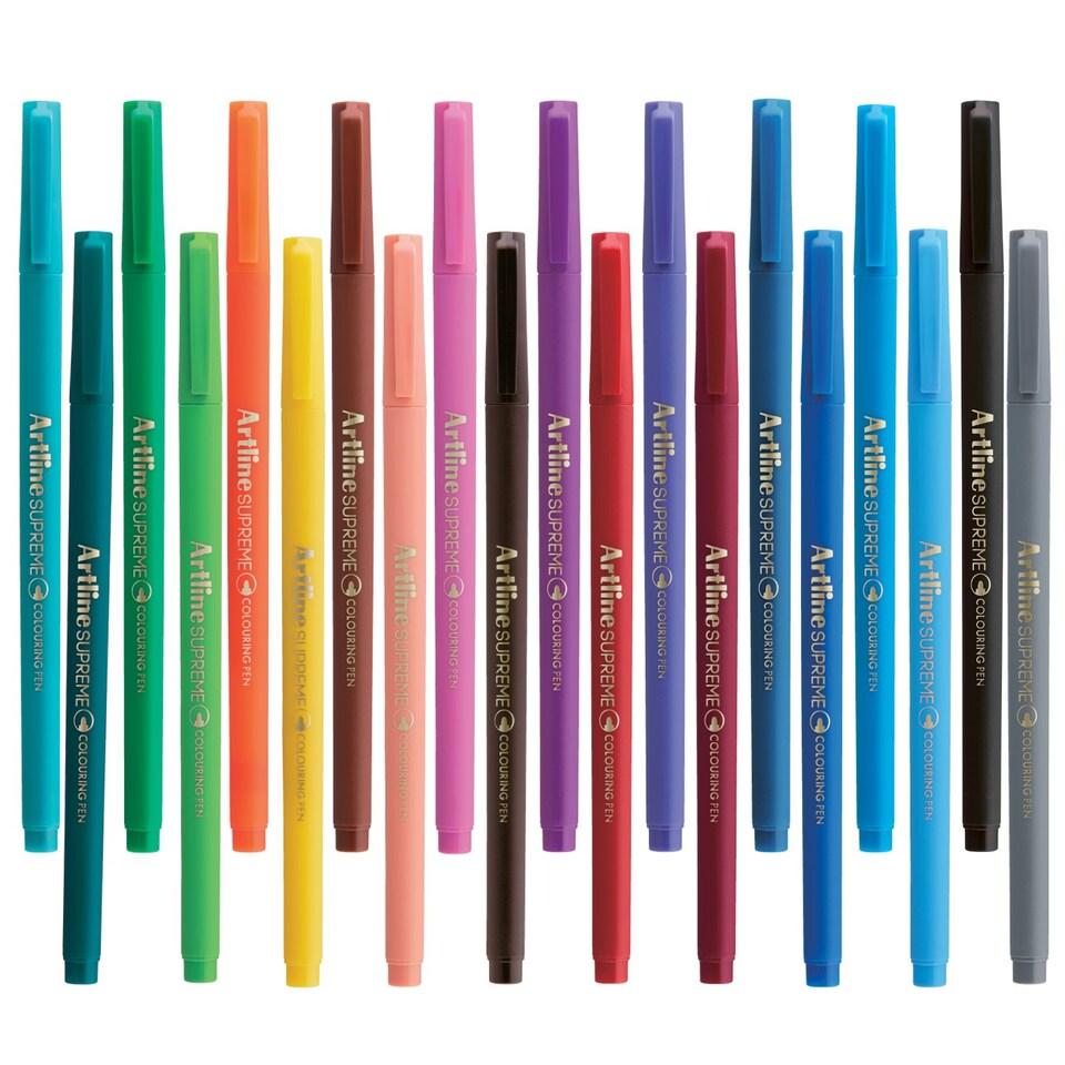 image 1 of Artline Supreme Colouring Pens Assorted 20 Pack Multi