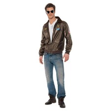 Top Gun Unisex Adult Costume Jacket - Brown - L L