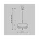 image 2 of Bergamo Modern Cylindrical Pendant Ceiling Light Black 5xE27 Grey Shade