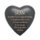 image 1 of Widdop Gifts Son Heart Shaped Graveside Plaque