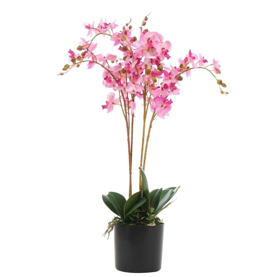 image 1 of Artificial Orchid Flower Pink Orchid Arrangement 60cm