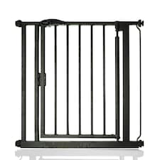 Bettacare Auto Close Stair Gate, 75cm - 82cm, Matt Black, Pressure Fit Safety Gate, Baby Gate