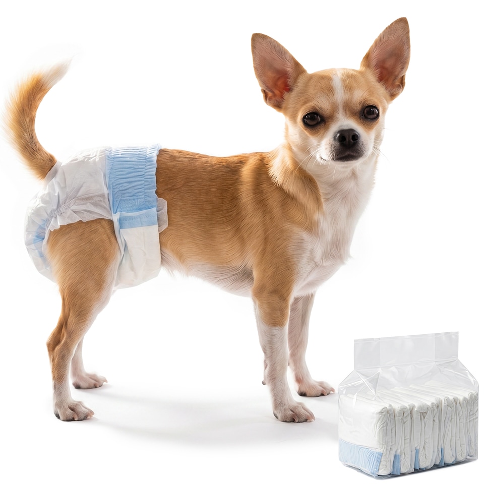image 1 of PawHut Disposable Dog Diapers Female Dog Nappies 48 Count, XS, 15-33 cm