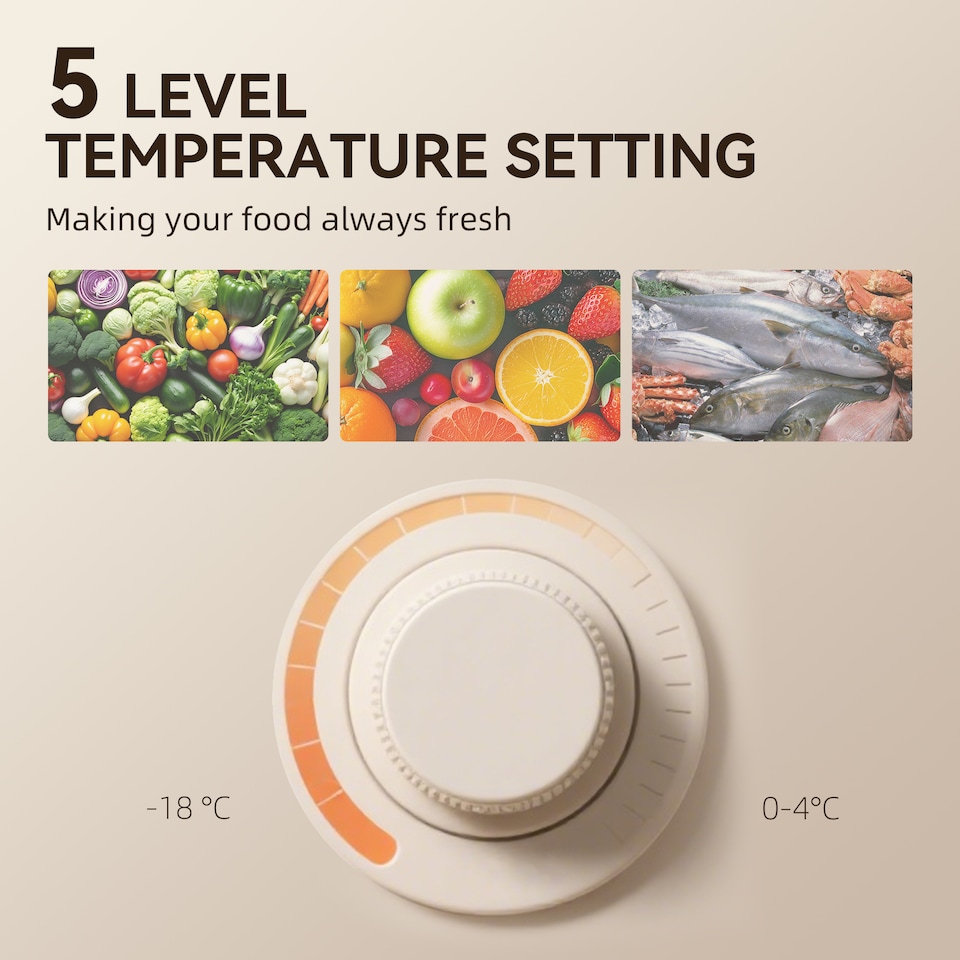 image 1 of HOMCOM 88L Fridge Freezer with 5-Setting Thermostat, Under Counter | Multi