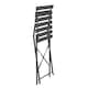 image 3 of Charles Bentley Folding Metal Bistro Set for Patio or Garden - Dark Grey