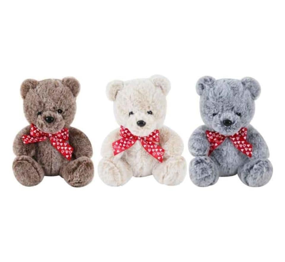 image 1 of Single Valentine's Bear Plush Toy 8"