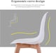 image 3 of Dining Table Set Oak Effect Table With 4 White Plastic Chairs And Bench Dining Room Furniture | Brown | 6