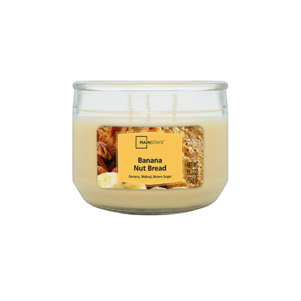 Mainstays Banana Bread Nut Scented Candle 11.5oz (326g)