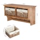 image 3 of HOMCOM Entryway Coat Rack Wall Mounted Shelf Hooks 2 Baskets Brown