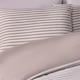 image 3 of OHS Stripe Embossed Duvet Cover and Pillowcase Bedding Set, King - Natural