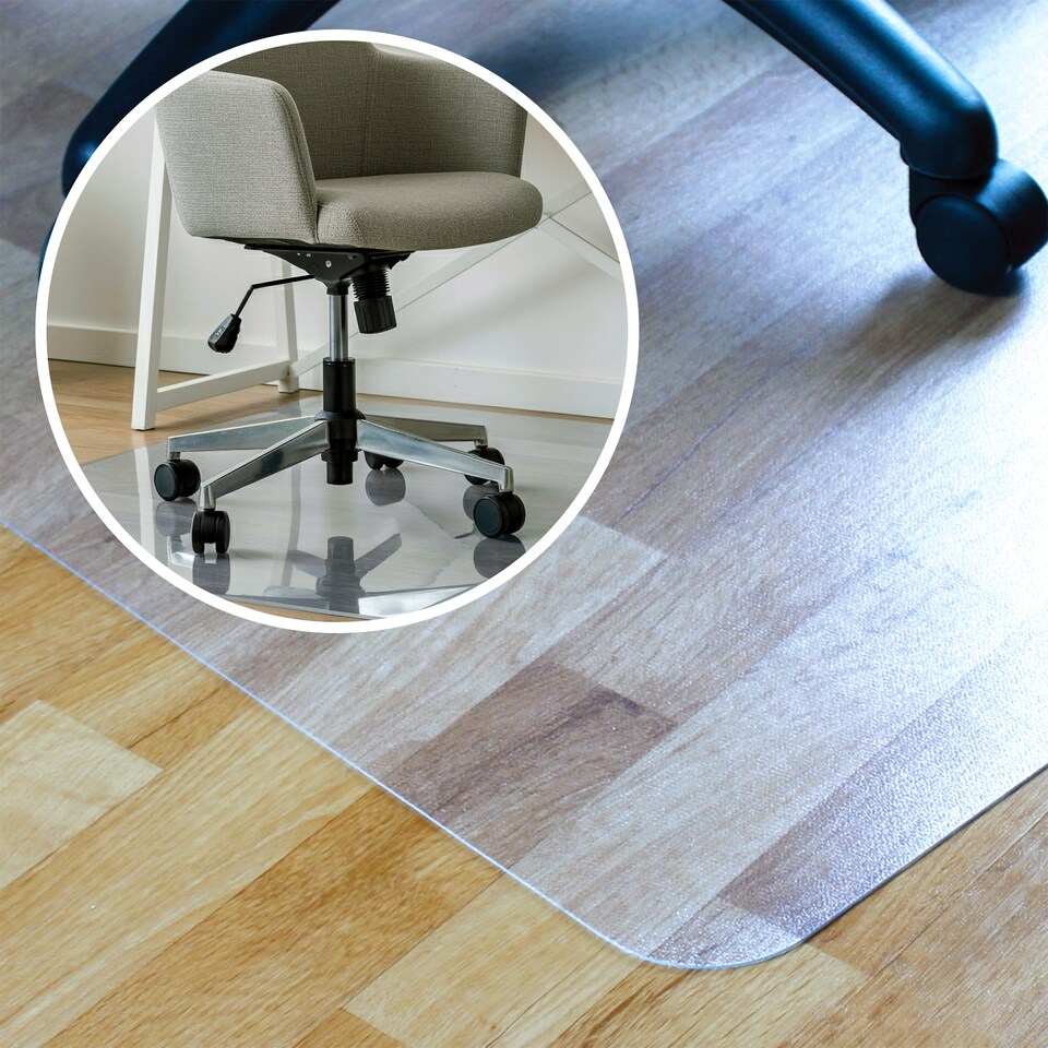 image 1 of Hometex Universal PVC Chair Mat for Hard Floors - 116 x 150cm. Rectangular